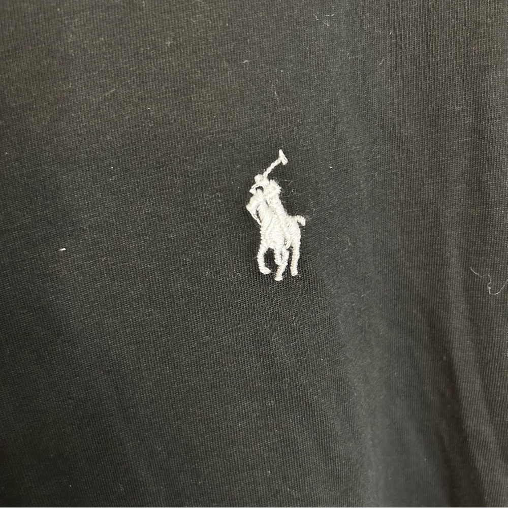 NWT Vintage 90s/Y2K Ralph Lauren Sport Black V-Neck Tee XL - Picture 6 of 10
